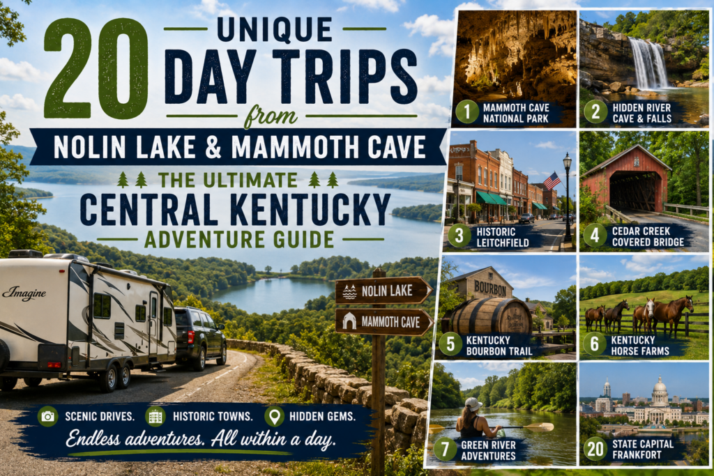 20 Unique Day Trips From Nolin Lake & Mammoth Cave: The Ultimate Central Kentucky Adventure Guide