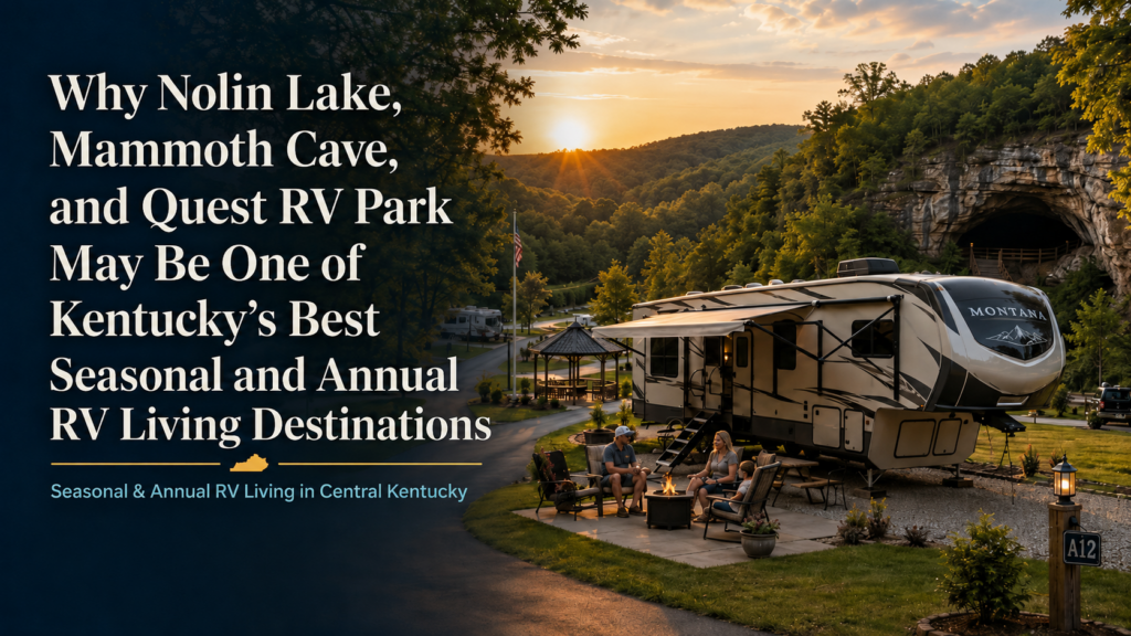 Why Nolin Lake, Mammoth Cave, and Quest RV Park May Be One of Kentucky’s Best Seasonal and Annual RV Living Destinations