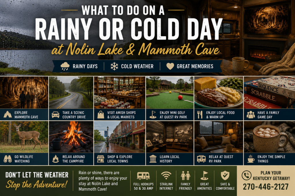 What to Do on a Rainy or Cold Day at Nolin Lake and Mammoth Cave